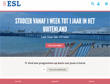 Tablet Screenshot of esl-taalreizen.com